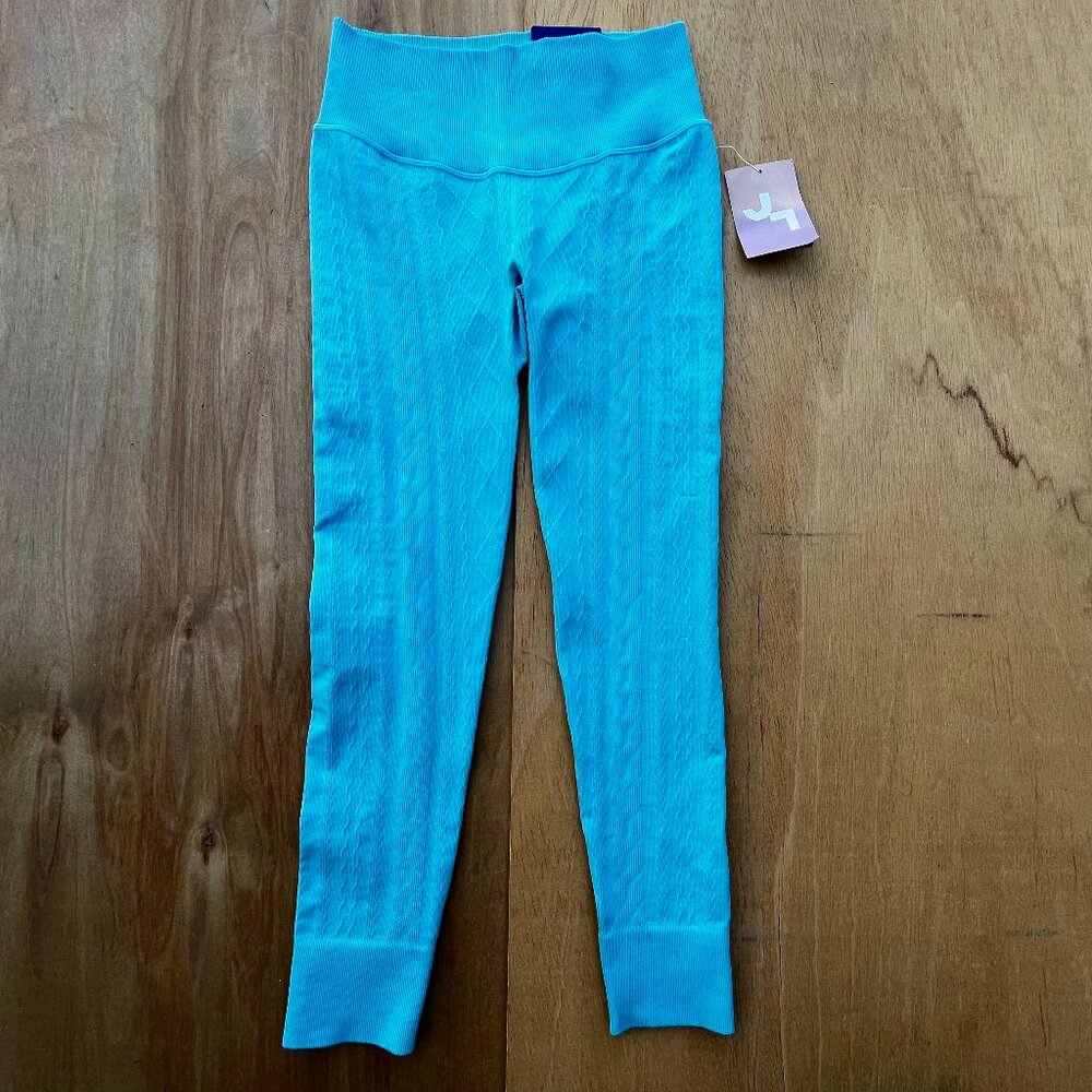 JOY LAB HIGH RISE WOMEN’S 7/8 LEGGINGS sz S Sky Teal Stretchy Yoga Gym NWT